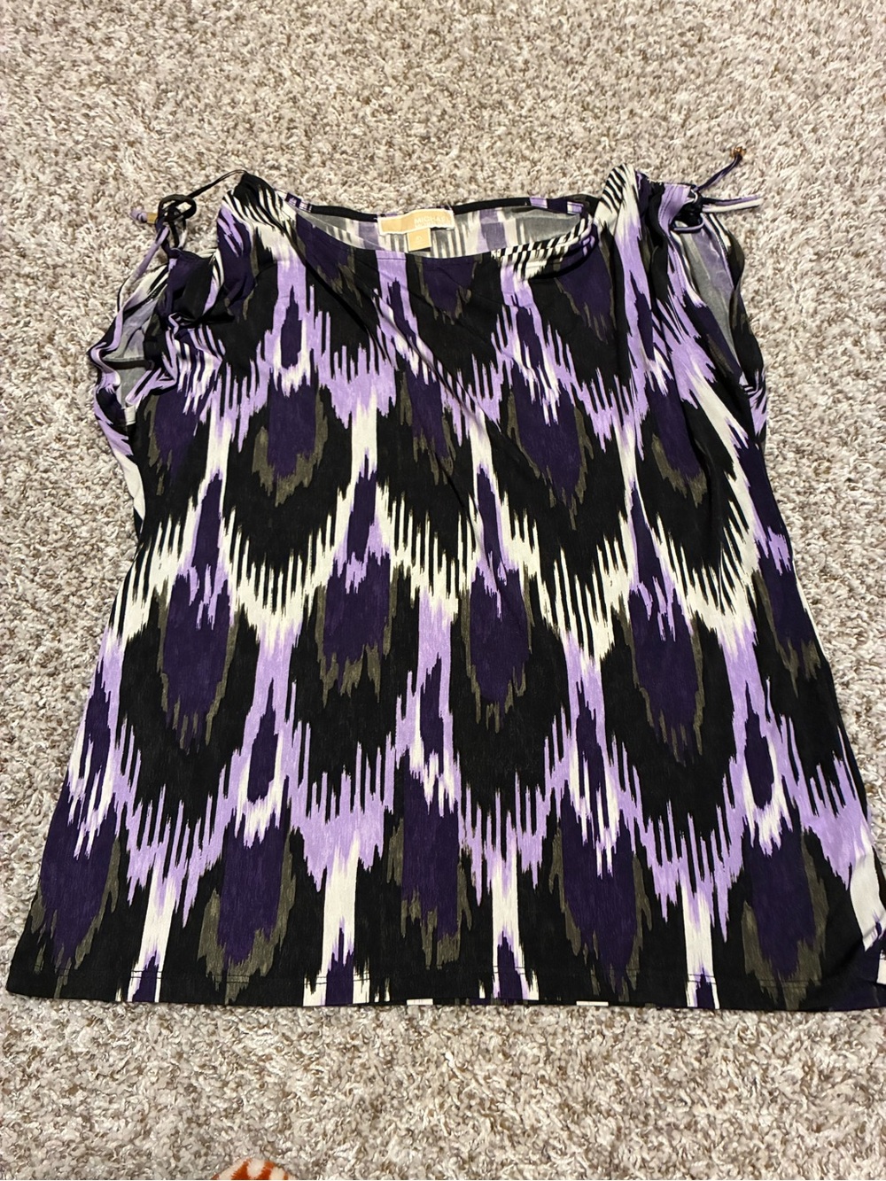 Sleeveless Purple Patterned Women’s Top